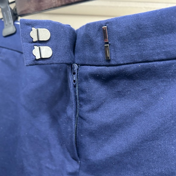 Theory Women's Blue Wide Leg Cropped Crop Stretch Pants Size 4 Cotton Lycra - Picture 9 of 9